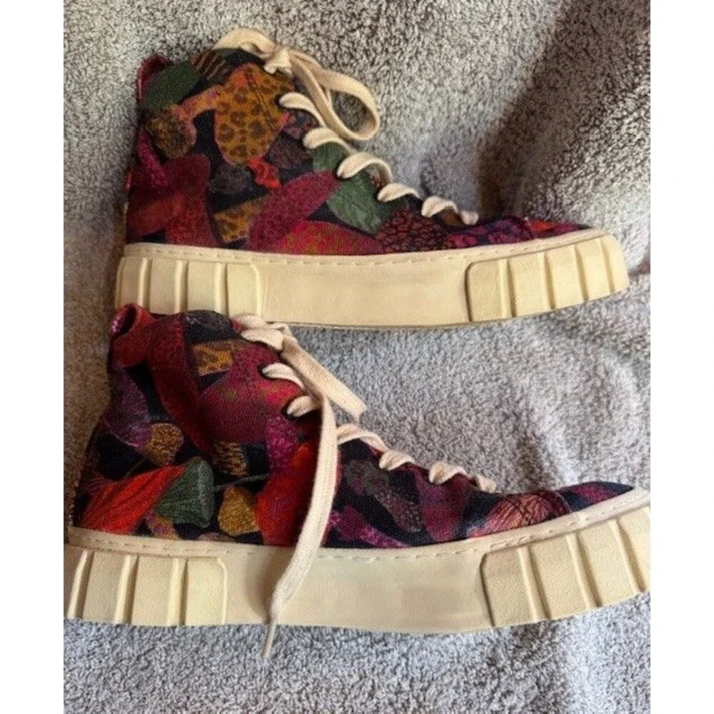 FARM Rio‎ Leopard Mushroom Skater High Top Sneaker Indie Hi Top Shoe 8.5